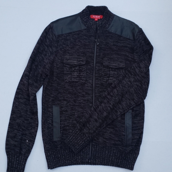 New GUESS Drian Mock-Neck Zip Sweater - Picture 5 of 8